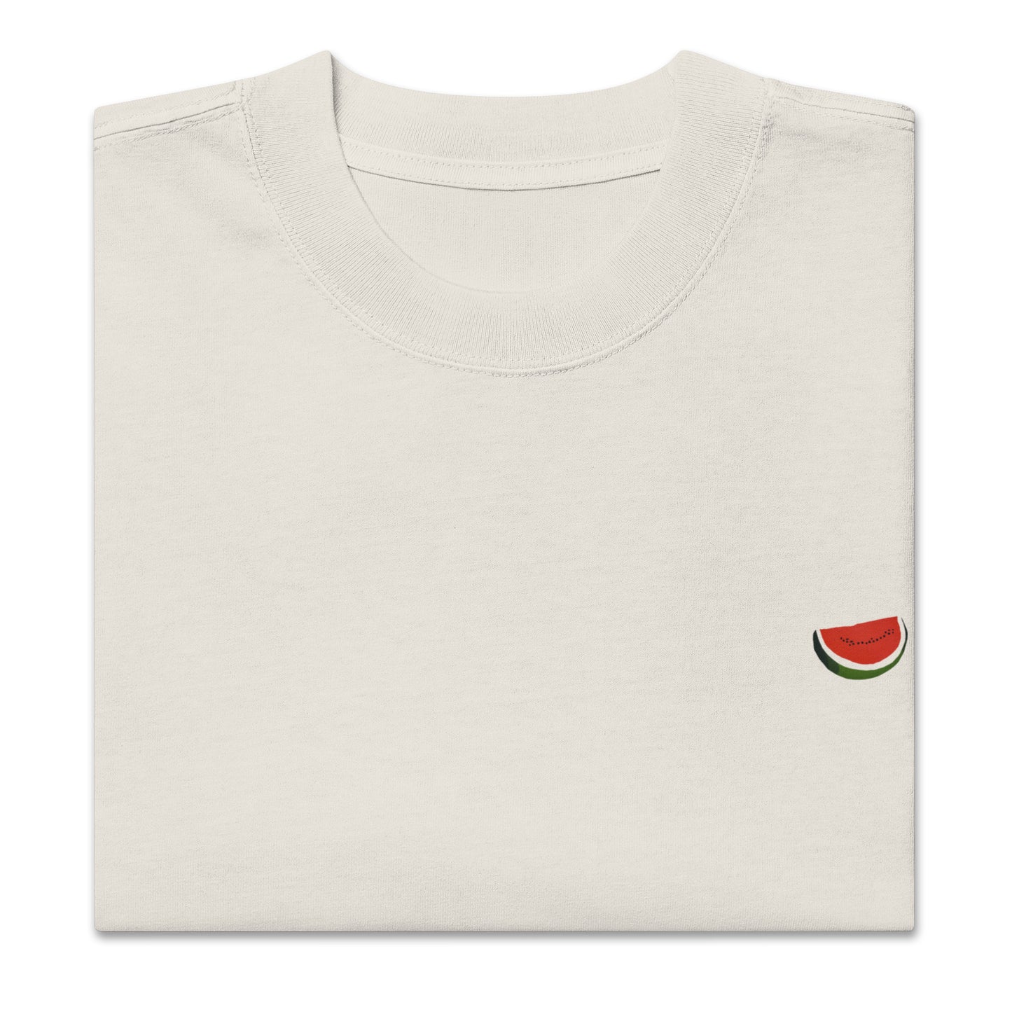 Oversized faded t-shirt with watermelon logo